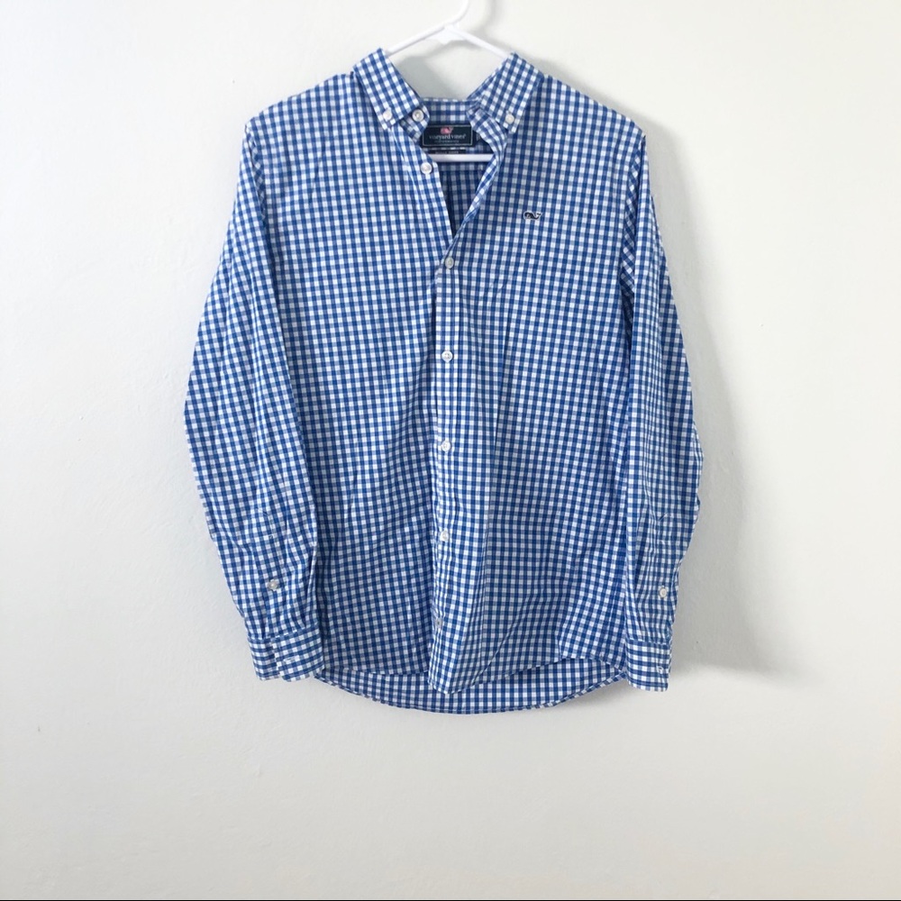 Vineyard Vines Plaid Button Down Shirt Blue